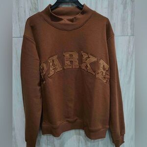 PARK Unisex Brown Collegiate Logo Sweatshirt | Brand New